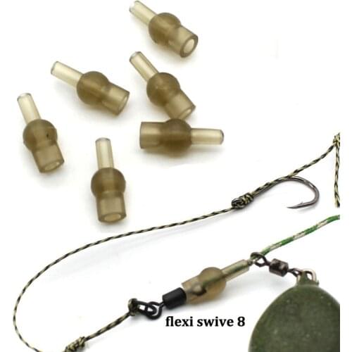 20PCS Carp Fishing Accessories Rubber Tulip Bead Quick Change Bead for Carp Fishing Method Feeder Fishing Helicopter Rigs Tackle