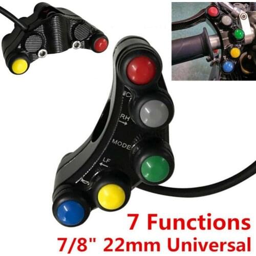 5 Buttons Motorcycle Scooter ATV Handlebar Horn Turn Signal Light Control Switch