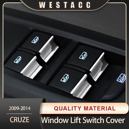 7Pcs/Set Car Door Window Switch Lift Button Cover Protective Trim for Chevrolet Chevry Cruze 2009 - 2014 Interior Accessories