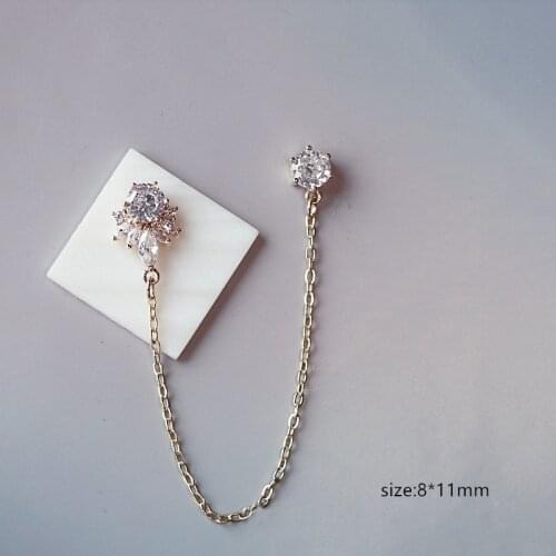 5pcs/lot Love Heart Chain Alloy Nail Art Zircon Pearl Crystal Metal Manicure Nails Accessories Supplies Decorations Charms 54