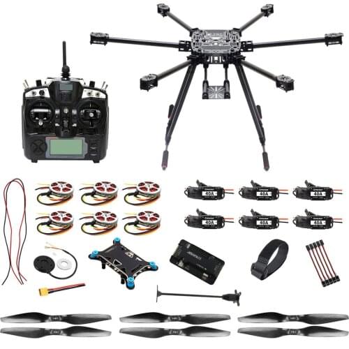 DIY ZD850 Drone Kit 850mm Carbon Fiber Frame with APM2.8 Flight Control M8N GPS 350KV Motor 2-6S 40A ESC Hexacopter UFO Drone