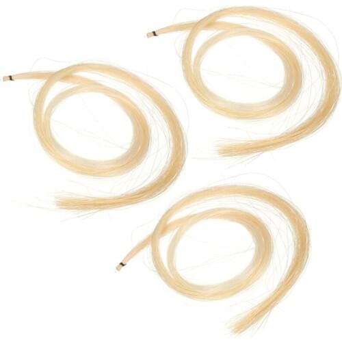 1pcs Hank 31-31.5 Inch Genuine Mongolian Horse Hair for Violin, Viola, Cello, Bass Bow,Photo Color