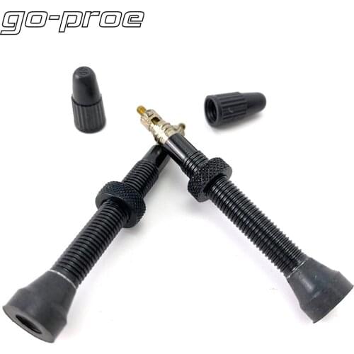 Go-proe 2 Pcs 58MM Ultralight Bicycle Tubeless Tire Valve For MTB Road Bike High Quality Aluminum Alloy Bike Tubeless FV Valve