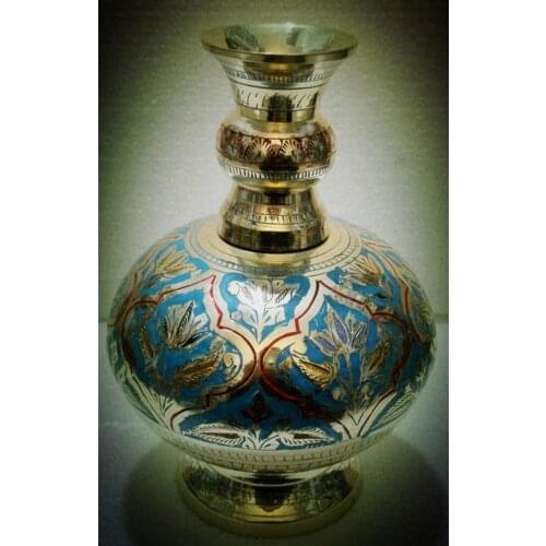 India modern fashion decoration art crafts vase belly flat classical antique vase TZ4