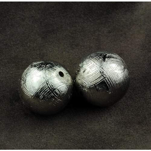 100% Natural Gibeon Iron Meteorite Power Moldavite One Round Beads Silver For Woman Man 6mm 7mm 8mm 9mm 10mm 12mm 14mm AA