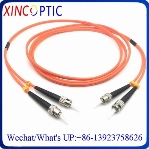 MM 50/125 OM2 Duplex 3.0mm PVC Orange Jacket,1/3M,ST-LC/ST/FC/SCUPC Multimode Dual Fiber Optical Patch Cord Jumper Cable