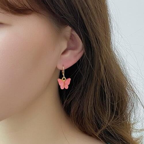 Fashion New Color Dangle Earrings Acrylic Butterfly Earrings Female Jewelry Gifts Earrings