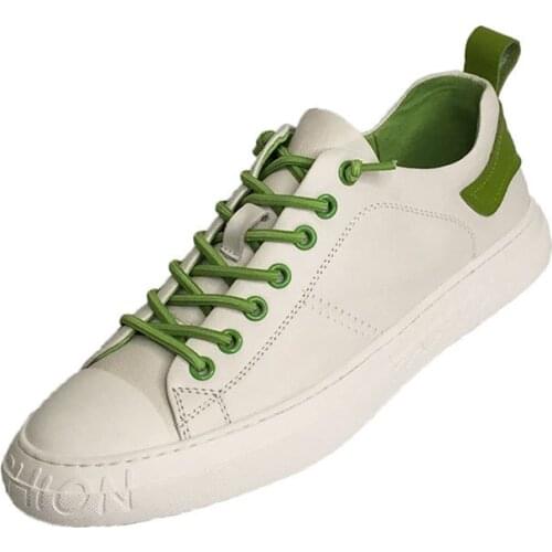 SunNY Everest 2020 summer mens shoes white leather breathable casual flat shoes size 38-44