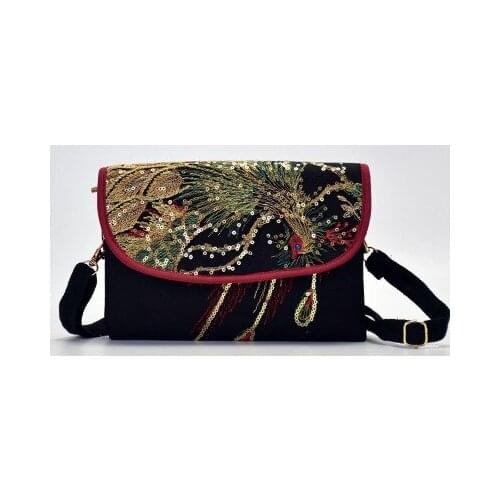 New Embroidery Women Flap bags!Nice Animal Embroidery Lady Shoulder&Crossbody bags National Canvas Cover Double-layers bags