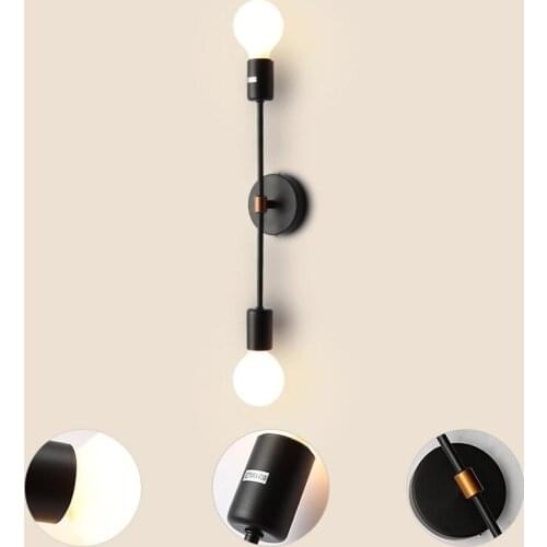 New 2019 Bedside Lamp Living Room LED Wall Lamps Bedroom Wall Light Study Wandlamp Indoor Decorations AC85-265V Double Head