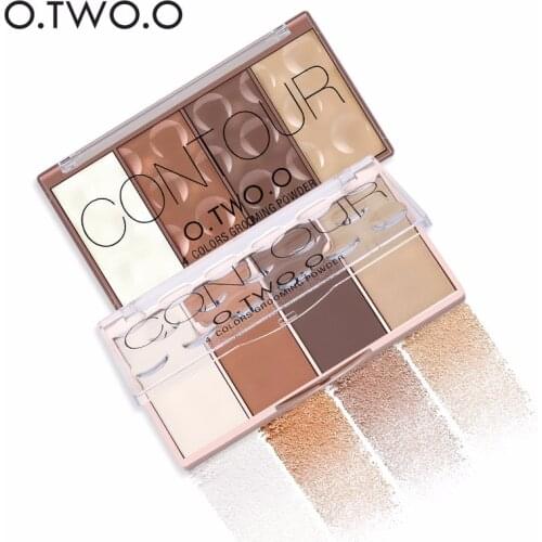 O.TWO.O 4Colors Concealer Powder Palette Highlighter Grooming Powder Blusher Face Contouring Concealer Face Makeup Cosmetic 9110