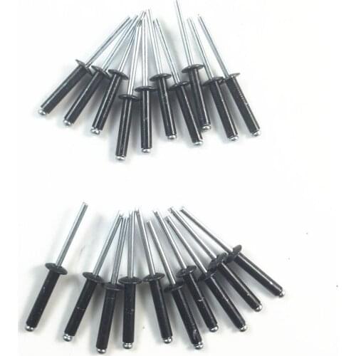 Porable 20pcs Metal Kayak Tri Bulb Rivets - Tri Grip Rivet - Black Long Pop Rivet 54mm Water Sports Rowing Canoe Boat Accessory
