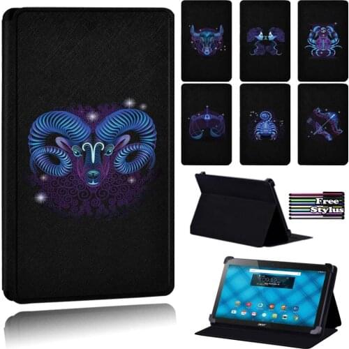 Fit Acer Iconia A3-A10/Acer Iconia One 10 B3-A40/B3-A50/B3-A10/B3-A20/B3-A30 2020 Zodiac Soft Leather Tablet Case + Free Stylus