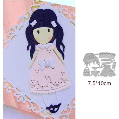 Gir Cutting Dies 2021 Scrapbooking DIY Cut Die Mold Fustelle Album Card Decorative Crafts Embossing Folder Clear Stamps And Dies