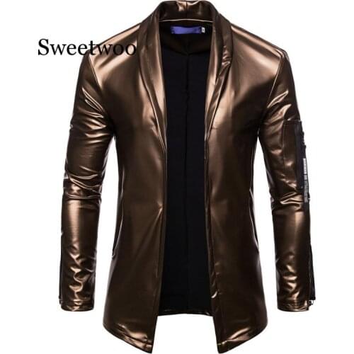 SWEETWOO Men's Faux Leather Jackets