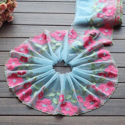 2yards/lot 18cm wide Embroidered Tulle Lace trim mesh Lace Ribbon~ French Lace Fabric ~beautiful