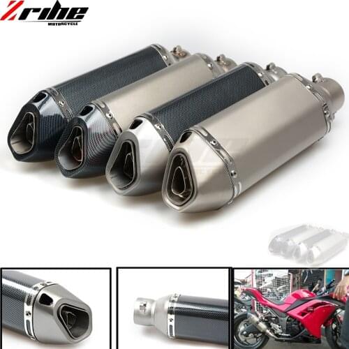 Motorcycle Exhaust Universal Muffler Motorbike 51mm Inlet Exhaust for Honda VFR750 VFR800 VTR1000 CBF1000 VF750 CB599 CB600 HOt