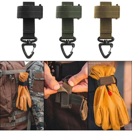Multi-purpose Glove Hook Military Fan Outdoor Tactical Gloves Climbing Rope Storage Buckle Adjust Camping Glove Hanging Buckle