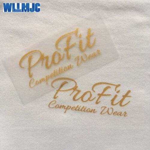 High quality gold color PET film heat transfer label transfer for clothing