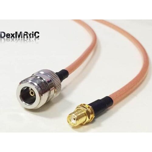 High quality low-loss N Female Jack Switch SMA Female nut pigtail cable RG142 50CM/100CM Adapter for wifi antenna