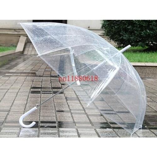 20pcs/lot Free Shipping Wholesale 34" Longth Clear Cute Bubble Deep Dome Umbrella Gossip Girl Wind Resistance