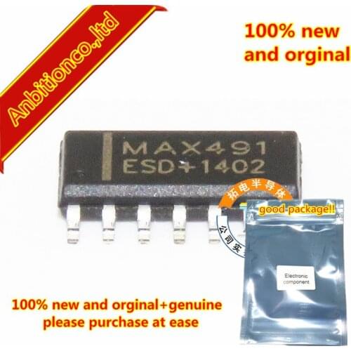10pcs 100% new and orginal MAX491ESD SOP-8 Low-Power, Slew-Rate-Limited RS-485/RS-422 Transceivers in stock