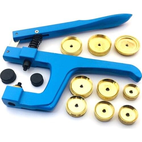 1 set of 12PCS Professional Watch Press Set Back Case Closer with 9 Fitting Dies Watch Repair Tool Watch capping pliers