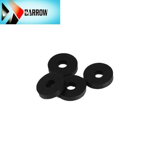 8PCS Barrow black silicone pump shock absorber gasket 2.3mm thickness 4mm diameter can use M4 screw, OGQ1204-2