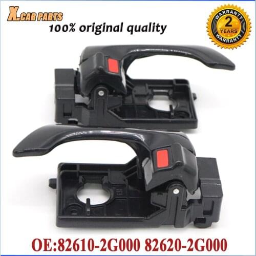2pcs/lot Car Black Inside Interior Inner Door Handle Left And Right Side 82610-2G000 82620-2G000 For KIA Optima 2006-2010