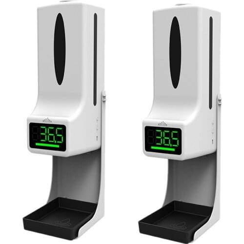 2 in 1 K9X Non-Contact Digital Infrared Thermometer Hand Washing Soap Dispenser Machine Termometro 1200Ml Retail