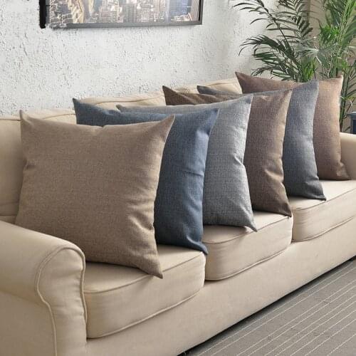 30X45/40x60/45x45/55x55cm grey/blue/brown rough thick linen cushion cover sofa throw pillow case pillow cover lumbar pillowcase