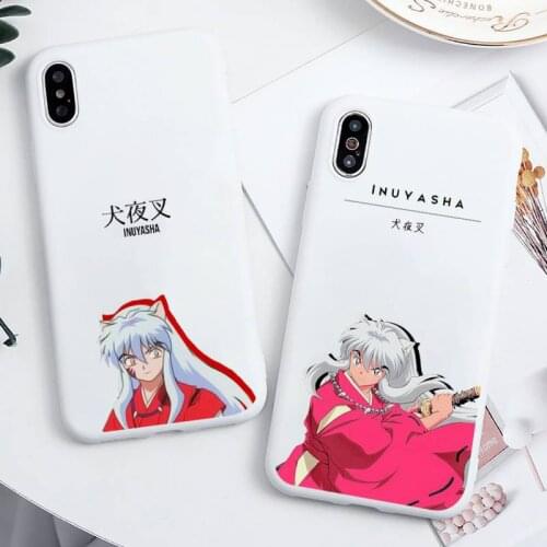 Anime Inuyasha 2020 Phone Case Candy Color White for iPhone 11 pro XS MAX 8 7 6 6S Plus X 5S SE 2020 XR