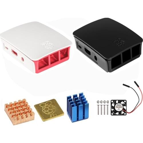 For Raspberry Pi 3 case Official ABS enclosure Raspberry pi 2 box shell from the Raspberry Pi Foundation+Cooling Fan