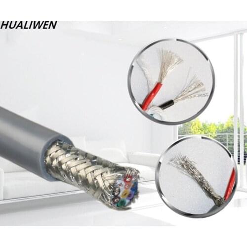 Fold-resistant high-flexible drag chain shielded cable 8 10 12 14 core 0.15 tank chain cable