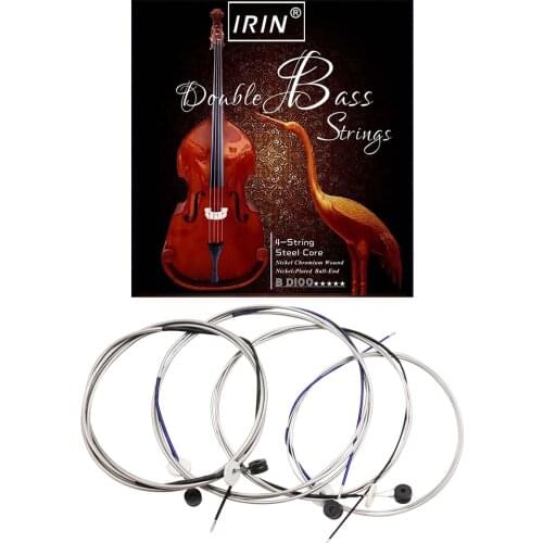 IRIN BD100 4pcs Full Set (G-D-A-E) Double Bass String Strings Steel Core Nickel Chromium Wound Ball End