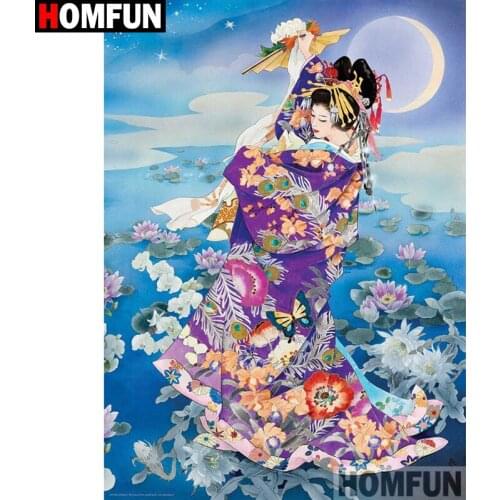 HOMFUN Full Square/Round Drill 5D DIY Diamond Painting "beauty" Embroidery Cross Stitch 5D Home Decor Gift A08803