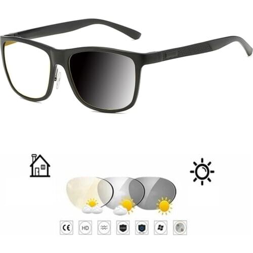 Al-mg Alloy Carbon Fiber Ultralight Photochromic Grey Reading Glasses +0.75 +1 +1.25 +1.5 +1.75 +2 +2.25 +2.5 +2.75 To +4