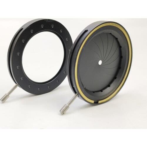 1PCS 2.5-36mm Adjustable Zoom Optical Iris Diaphragm Aperture Condenser Digital Camera Microscope Adapter Use with 18pcs Blades