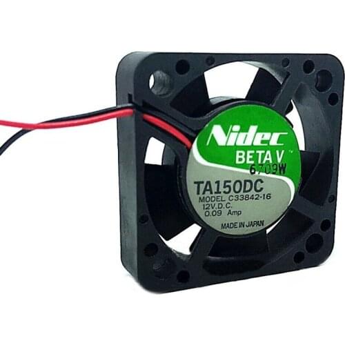 Genuine NIDEC C33842-16 40*40*10MM DC 12V 0.09A 4CM 2-lines mute cooling fan