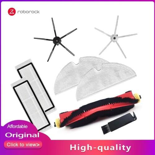 Original Roborock S6 Accessory Washable Filter HEPA Main/Side Brush New Mop for Roborock S5 Max S6/S6MAX S51 S55 S50&Xiaomi 1/1S