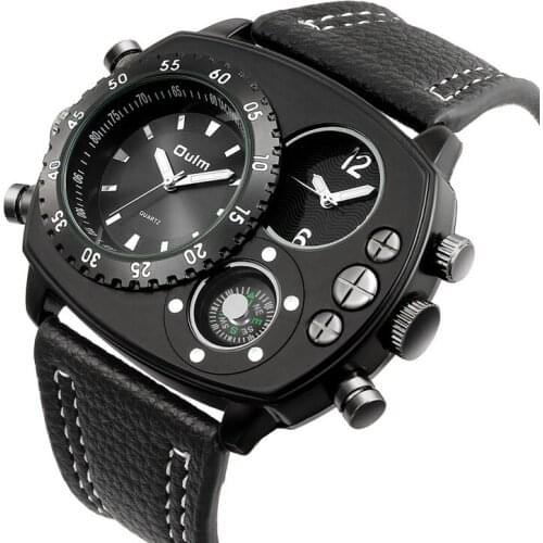 Oulm HP9865 Casual Wristwatch Square Dial Wide Strap Mens Quartz Watch Luxury Brand Male Clock Super Big Men Sport Watches