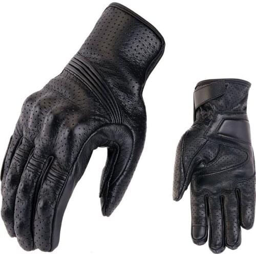 Riding Gloves Waterproof Retro Cycling Mitten For Motorcycle Touch Screen Full Finger Protective Gears Motocross Gloves Black