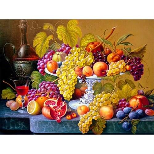 Full Square/Round Diamond Painting Kitchen Bread Cake Fruit Landscape Handmade Gift Diamond Embroidery Home Decoration