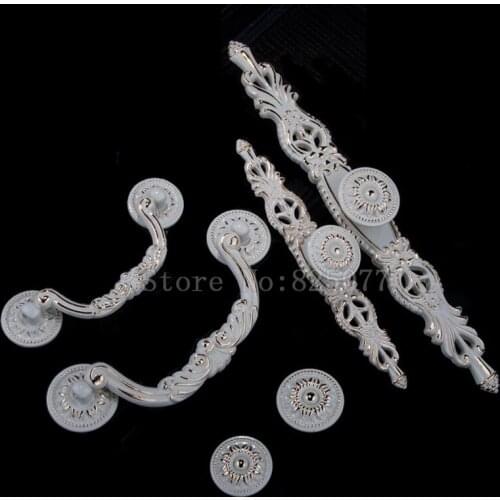 8PCS Ivory White Wine Cabinet Wardrobe Knobs Drawer Furniture Cupboard Kitchen Cabinet Door Pulls Handles and Knobs JF1400