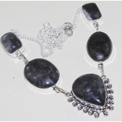 Gem Stoner Necklace Silver Overlay over Copper ,52.2cm, N1366