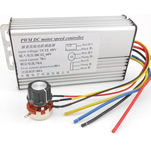 Taidacent 4000W High Power Motor Controller Stepless PWM Speed Switch Electric with