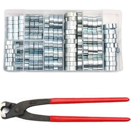 Fuel pipe hose clamp manual caliper 150PCS boxed stainless steel double-ear clamp double-ear-shaped pipe clamp