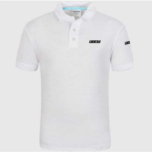 High quality logo Fiat logo Polo classic brand Men Polo Shirt Men Casual solid Short Sleeve cotton polos