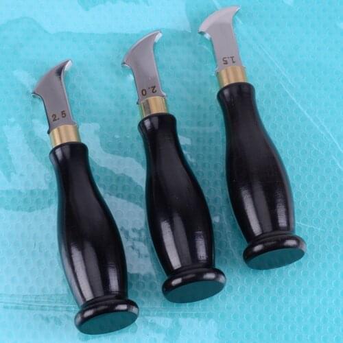 High Quality Stainless Steel Blade Handle Leather Edge Beveler Creaser Shallow Groove Press Line Craft Marking Tool