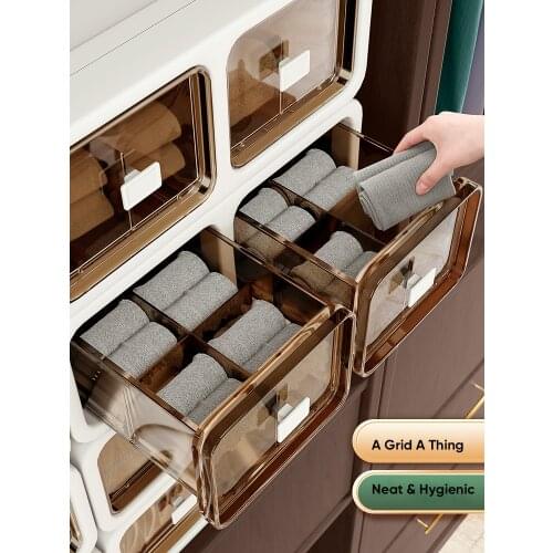 Storage Box Underwear Socks Panties Drawer Three-In-One Convenient Wardrobe Finishing Dormitory Household Storage